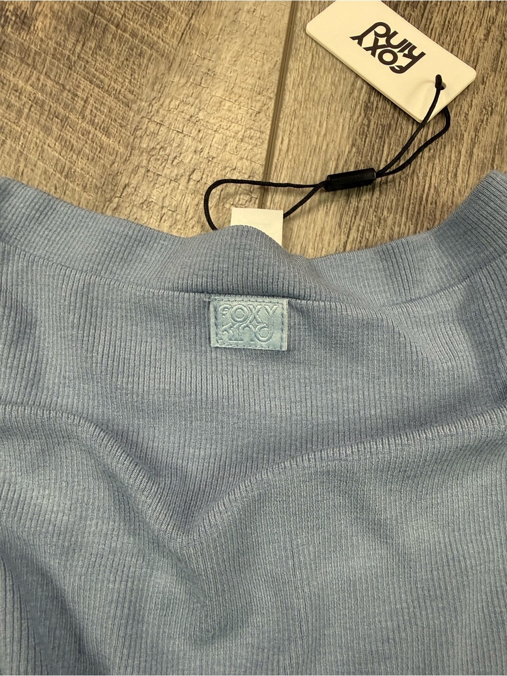 Foxy Kind Blue Ribbed Top - Picture 9 of 12